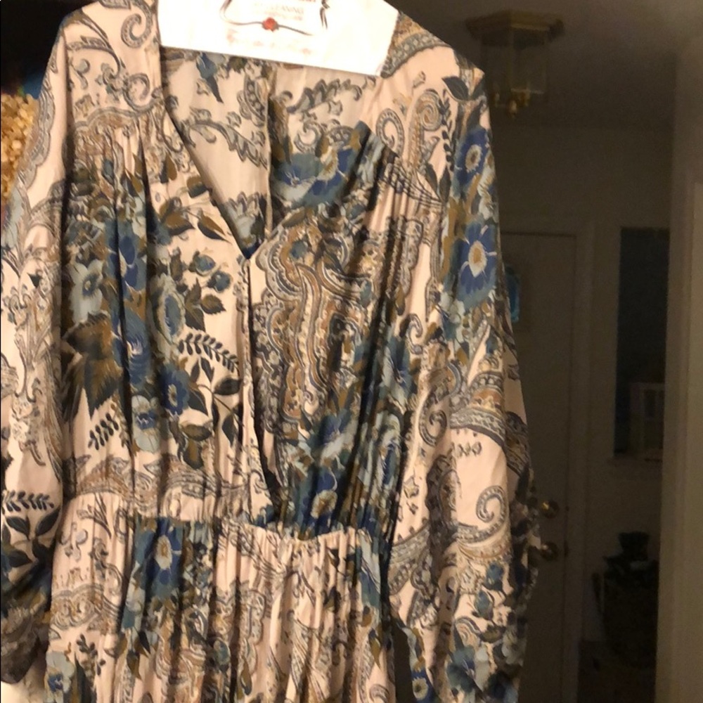 Free People Waisted Dress snap enclosure on front
